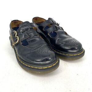 Dr Martens Mary Jane Black Leather Womens Size US 7 EU 38